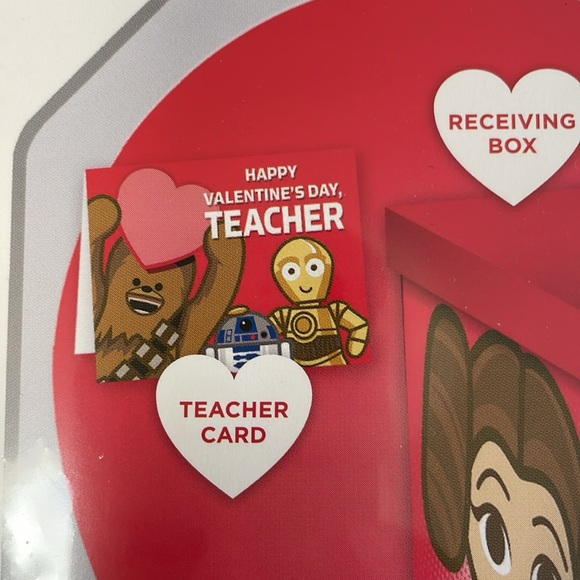 Hallmark Star Wars Valentines party set 32 cards, 35 stickers and box new - Picture 5 of 6